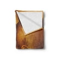 thumbnail image 2 of Fantasy Soft Flannel Fleece Throw Blanket, Calling of the Dragon Magician for Evil Powers of the Universe Artwork Print, Cozy Plush for Indoor and Outdoor Use, 70" x 90", Orange Brown, by Ambesonne, 2 of 5