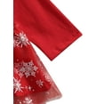 thumbnail image 6 of Tretra Baby Girl Christmas Outfit, Snowflake Long-Sleeve Romper Dress + Headband, 6 of 7