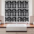 thumbnail image 2 of Ambesonne Art Deco Kitchen Curtains, Classic Lily Petals Motif, 55"x30", Black and White, 2 of 3