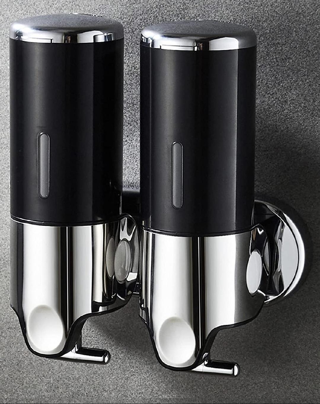 2 Chamber Wall Mounted Soap Shower Dispenser, Bathroom Shower Pump