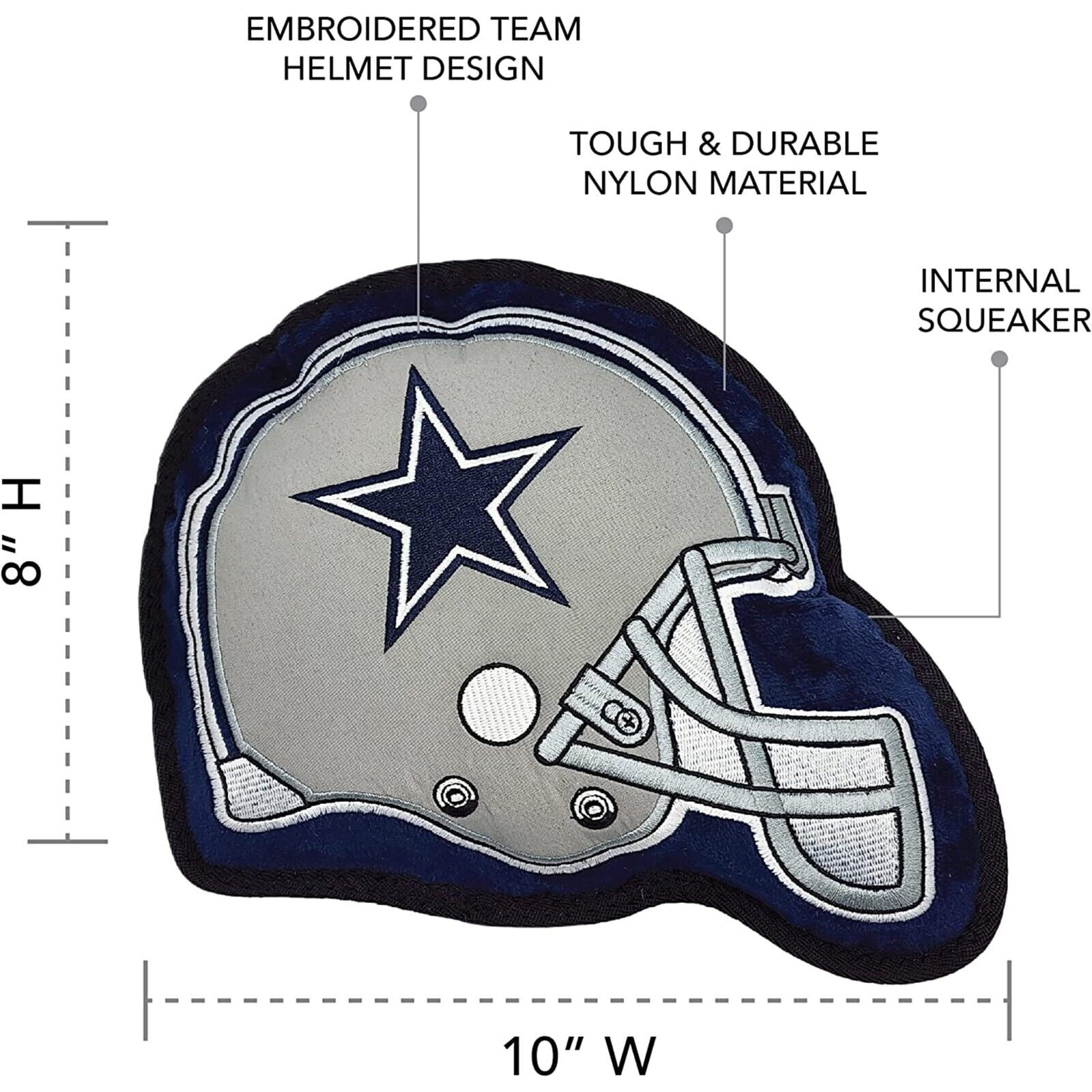 Pets First NFL Dallas Cowboys Tough Helmet Pet Dog Toy Premium