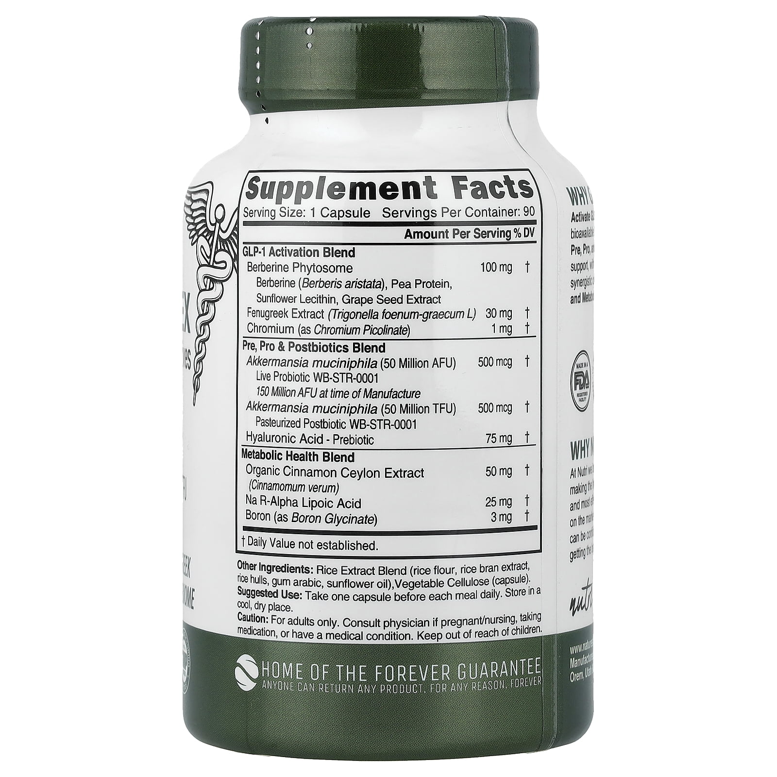 Nutri GLP-1 Complex, 90 Vegan Capsules