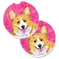 thumbnail image 1 of Pink Corgi Ensemble de 2 Porte-Gobelets sous-Verre de Voiture, 1 of 1