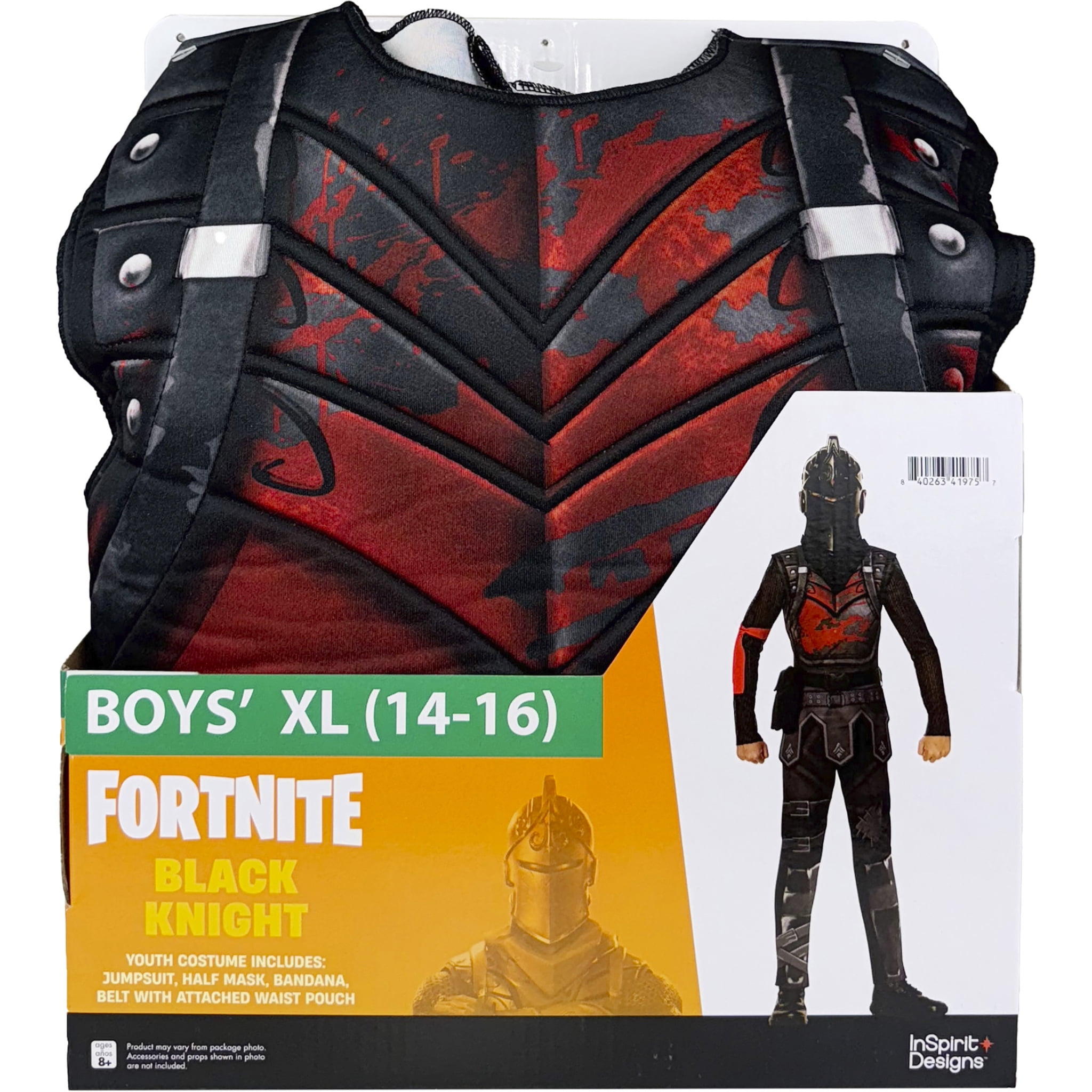 Fortnite Black Knight Halloween Costume for Children, 5-Piece, Boys' Size S (6/7), by InSpirit Designs