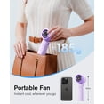 thumbnail image 4 of Kidsjoy 4000mAh Handheld Fan Rechargeable, Portable Personal Fan with LED Display & 5 Speeds, Foldable 3-in-1 Desk Neck Fan for Travel Beach Cruise, 4 of 7