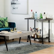 Unique Bar Carts South S City Life Black Metal Bar Cart On Wheels