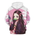 thumbnail image 3 of Kamado Nezuko Unisex Adult Hoodie Casual Hooded Sweatshirt Pullover Novelty 3D Printed Sweater Jacket 2XL, 3 of 8