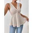 thumbnail image 6 of Women'S V Neck Twist Front Summer Going Out Crop Tops  S, 6 of 8