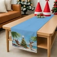 thumbnail image 6 of Christmas Table Runner Christmas Tree Table Runners Reindeer Sandy Beach Cotton Linen Dresser Scarf Kitchen Dining Table Decor for Christmas Holiday Party Decor 13x90 Inch, 6 of 9