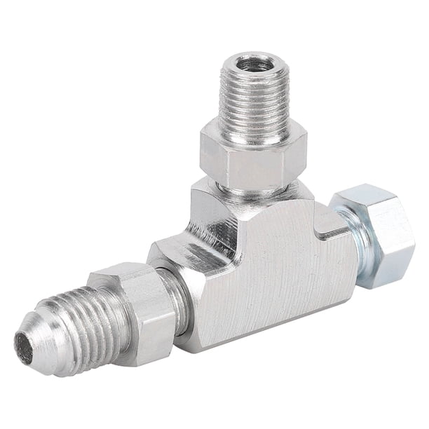 Adaptador en T de 3 vías Jadeshay 1/8 NPT A 4AN bloque de enchufe sensor de presión de aceite