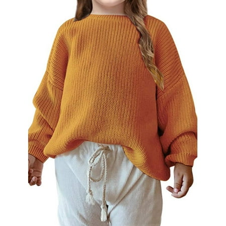 

Musuos Baby Girls Boys Solid Sweaters Casual Crewneck Thick Warm Outwear Knit Pullover