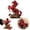 A, variant on YCCMML Red Horse Figurine, Ceramic Chinese Fire Horse Statue for Year of the Horse 2026 with Wooden Base
