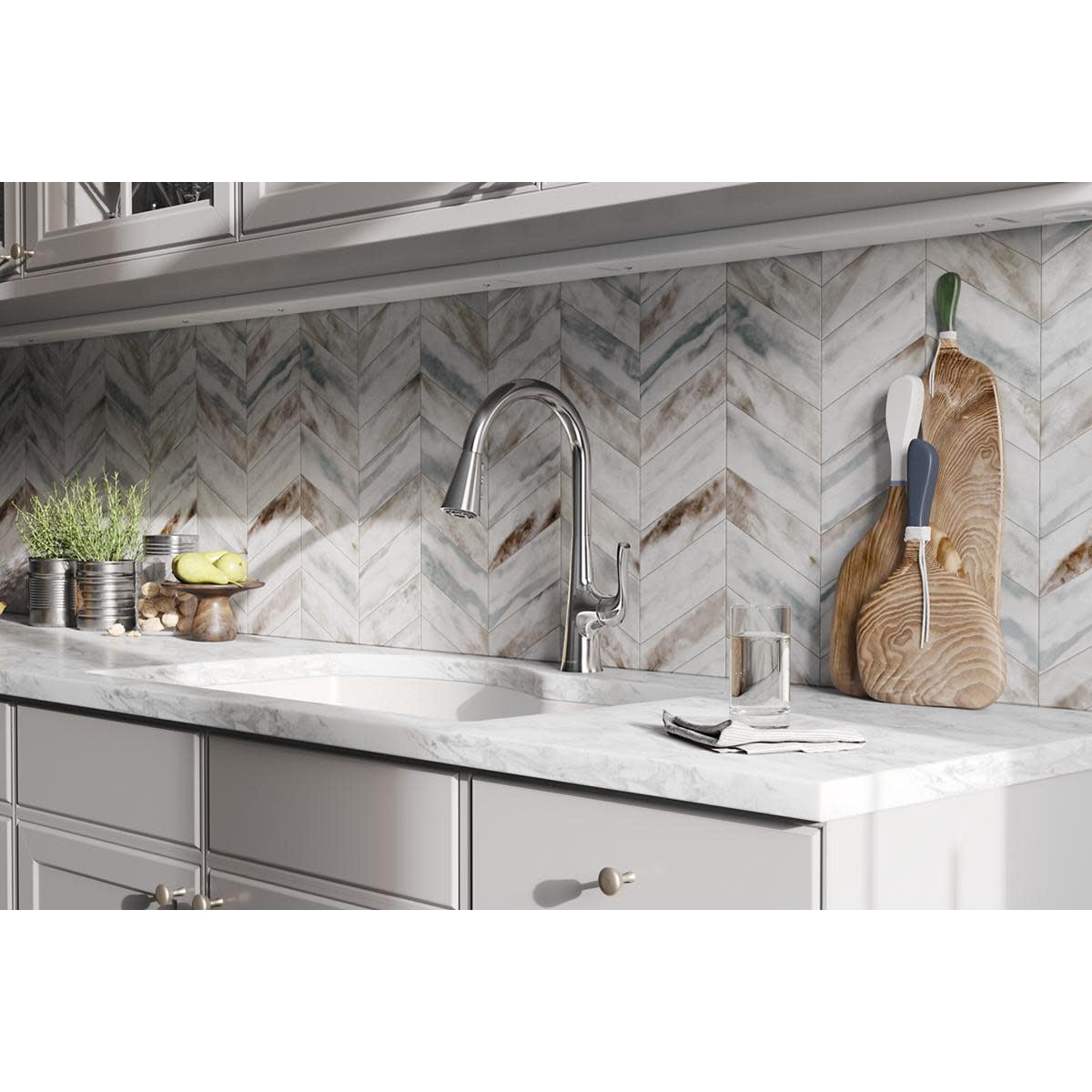 Elkay Harmony Single Handle Pull-Down Kitchen Faucet, Forward Only Lever, Chrome - LKHA1041CR