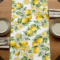 thumbnail image 5 of Table Runners 108 Inches Long Dress Scarves, Lemon Farmhouse Coffee/Dining/Kitchen Table Runner for Living Room, Yellow Fruits Summer Watercolor Botanical Leaf Plant 13x108 Inch, 5 of 9
