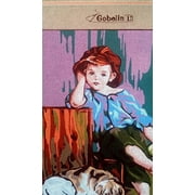 Boy and Dog Printed Canvas for Needlepoint Tapestry Gobelin Embroidery Gobelin L 40101