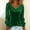 Green, variant on Odbmxy Long Sleeve Women's T Shirts Sequin Graphic Womens Top Casual Loose V-Neck Party Sparkly Tops