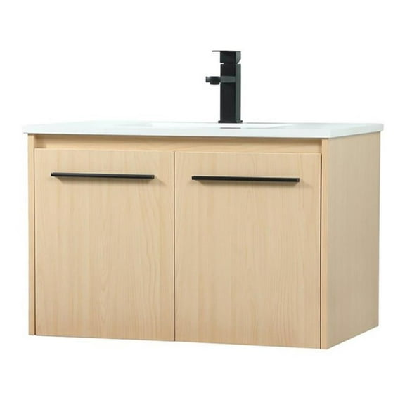 30 inch single bathroom vanity in maple