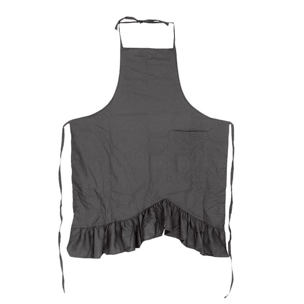 Delantal de lino con diseño de pintor y repostería para mujer de Apuakthei, delantal con volantes de cola de pez para cocina, barbacoa y tienda
