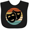 thumbnail image 3 of Inktastic Theater Masks Acting Retro Sunset Boys or Girls Baby Bib, 3 of 4