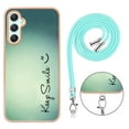 thumbnail image 6 of for Samsung Galaxy A25 5G Crossbody Strap Phone Case, Anti-Fall Pattern Clear Design Transparent Soft & Flexible TPU Drop and Shockproof Protective Cover with Adjustable Nylon Neck Strap, Keep Smile, 6 of 7