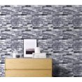 thumbnail image 3 of Elegante papel tapiz de ladrillo de piedra gris claro, revestimiento de pared removible para salpicadero de cocina, papel tapiz decorativo despegable y pegable para aplicación en superficies lisas,, 3 of 4