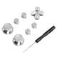 thumbnail image 5 of Controlador de aleación de aluminio Botton Set Controller Thumbstick Set Aleación de aluminio Thumbstick Set Game Controller Button Set Controller Buttons Replacemrnt Button Set para PS4Juego de palil Mgaxyff No, 5 of 5