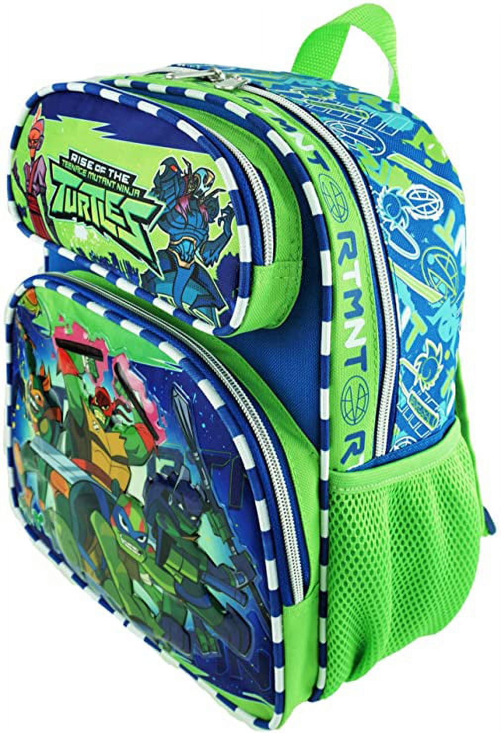 Teen Mutant Ninja Turtles Small Unisex Backpack 12" from Rise of TMNT Green and Blue