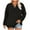 Black, variant on hotojiny Plus Size Tops for Women Fall Long Sleeve Loose Tunic Tops V Neck Button Casual Lightweight T Shirts