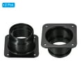 thumbnail image 3 of Uxcell 3" Duct Connector Flange Dryer Vent Wall Plate Square to Round Straight Ducting Plate Black 2 Pack, 3 of 5
