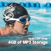 سماعات السباحة mp3 ذات الأذن المفتوحة من Aftershokz ، الماس الأسود (غير متوافق مع البلوتوث)