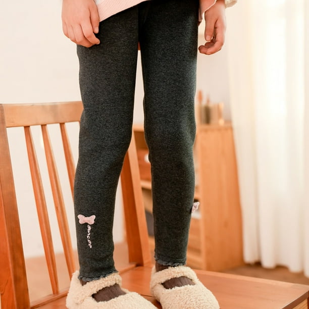 onlyliua Baby Girl Clothes 0 3 Months Winter Girls Warm Fleece Lined Leggings Elastic Cotton Pants Suitable For 3 12 Years Old Clearance Items Walmart