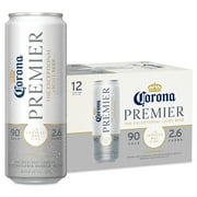 Corona Premier Mexican Lager Import Light Beer, 12 Pack, 12 fl oz Aluminum Cans, 4% ABV