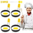 thumbnail image 2 of HOTBEST Egg Rings Huevos Paquete de 2 Moldes Cooking Rings, Pancake de Acero Inoxidable para Freír Huevos y Tortilla, 2 of 10
