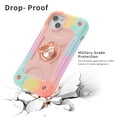 thumbnail image 2 of for iPhone 14 Plus Case with Ring Stand, Heavy Duty Military Grade Rugged Shockproof Silicone Rubber Magnetic Kickstand Holder Case for Women Girls For iPhone 14 Plus, 10 Color, 2 of 6