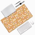 thumbnail image 3 of DouZhe Large Mouse Pad, Vintage Floral Peace Symbol Non-Slip Waterproof Rubber Keyboard Office Desk Pads Mousepad, 29.5 x 15.8 inches 3mm Thick, 3 of 7