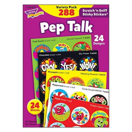 Trend Enterprises T-83920 1.25 in. Pep Talk Scratch N Sniff Stinky Stickers Variety