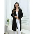 thumbnail image 3 of joyinspring Women's Cable Cardigan Long Sweater - Solid Color Knit Hooded with Pockets - Fall/Winter Long Sleeve Jacket 2025, 3 of 6
