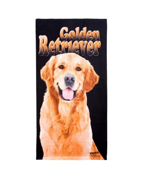Golden Retriever Dog American Flag Beach Bath Towel 30" x 60" Dogs 