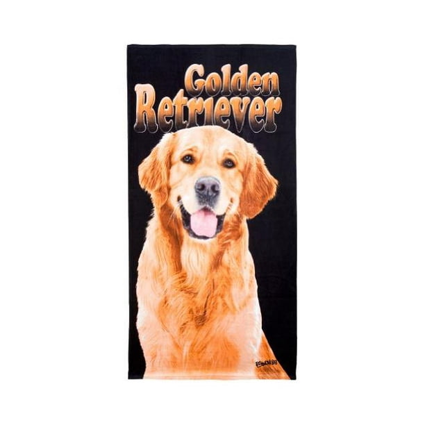 Beach Towels With Colored Dogs Print Pool Beach Bath Towels, Golden
