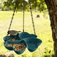 thumbnail image 5 of Four-Leaf Clover Hanging Bird Feeder | Outdoor Double-Purpose Water & Food Dispenser | Durable Plastic, 4 Compartments | Easy Clean, Multiple Colors, 18" x 9" | Balcony & Garden Use, 5 of 6
