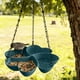 thumbnail image 5 of Comedero Para Pájaros De Plástico Comedero para pájaros colgante de exterior con forma de trébol de cuatro hojas, color verde militar, con doble propósito para agua y comida (1 unidad) JASKFLY, 5 of 8