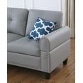 thumbnail image 5 of Miekor Furniture Irine Faux Leather Sectional Sofa With Ottoman 00069, 5 of 12