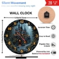 thumbnail image 3 of Fantasy Castle Wall Clock with Enchanted Forest Design 10-Inch Silent Wooden Wall Clock, Battery Operated (AA Batteries Not Included), Artistic Home Decor, 3 of 7