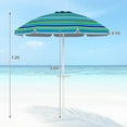 thumbnail image 3 of Costway 7.2 FT Portable Beach Umbrella Tilt Sand Anchor Cup Holder with Carry Bag Green, 3 of 10