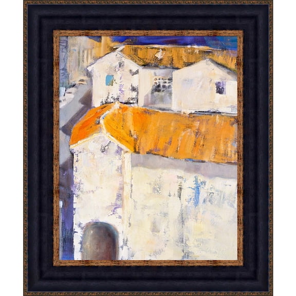 Great Art Now Village Rooftops by Susanne Marie, Framed Wall Art, 21.75W x 25.75H