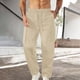thumbnail image 5 of Pantalones largos de trabajo para hombre con múltiples bolsillos y cordón, pantalones de pierna recta, pantalones de poliéster para hombre, 5 of 5