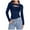 Blue, variant on Solid Color Women Mesh Long Sleeve Crew Neck Tops Hollow Front Side Ruched Sheer Blouse Asymmetrical Hem Party Clubwear Shirts Leisure Women Tops Dressy Casual