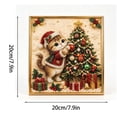 thumbnail image 3 of Pearl Christmas Cat Art Set, 3D Beaded Beginner-Friendly DIY Diamond Art Kit with Matching Frame, Complete Rhinestone Craft Supplies, Seasonal Wall Picture Decor For Indoor Home Display, 3 of 7