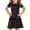 Black, variant on 4-14 Years Girls Dresses Short Sleeve Kids Summer Cotton Casual A-Line Dress Girdle Tiered Swing Festive Dress for Girls Multicolor 9-10 Years