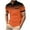 Orange, variant on Fnooota Mens Polo Shirts with Collar, Pullover Casual Summer Gradient Print Short Sleeve Shirts Black Size 3XL